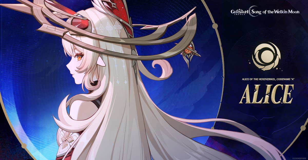 GenshinImpact's tweet image. "Moon Maiden" Columbina
"In the water, the future mirrors the past. The veil of lies is slipping..."
Alice of the Hexenzirkel, codename "A"
"Here at last! And things look even messier than last time."
#GenshinImpact #Columbina #Alice