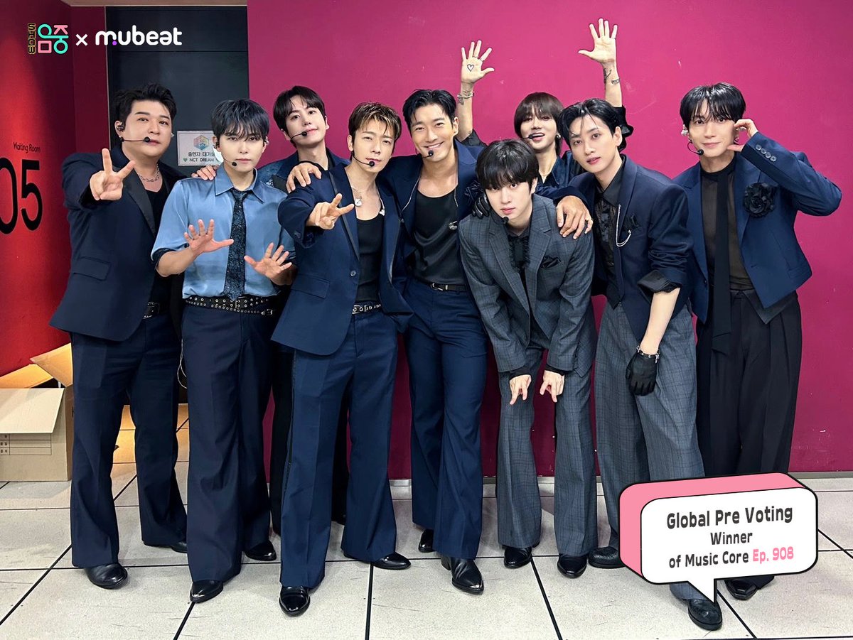 MubeatOfficial's tweet image. [Ep.908] 음중 X #뮤빗 글로벌 사전투표 1위 
🏆#슈퍼주니어 - Express Mode

[Ep.908] Show! Music Core X #Mubeat Global Pre-Voting Winner 
🏆 #SUPERJUNIOR - #ExpressMode

@SJofficial
#SUPERJUNIOR_ExpressMode
#SuperJunior25