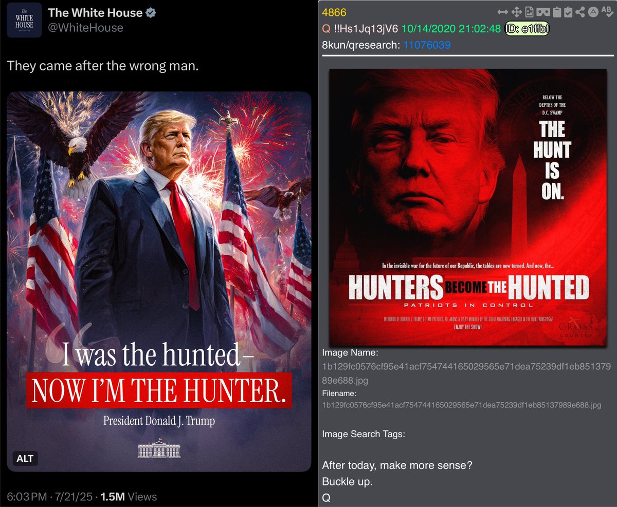 The White House is Q posting again.

Buckle up.