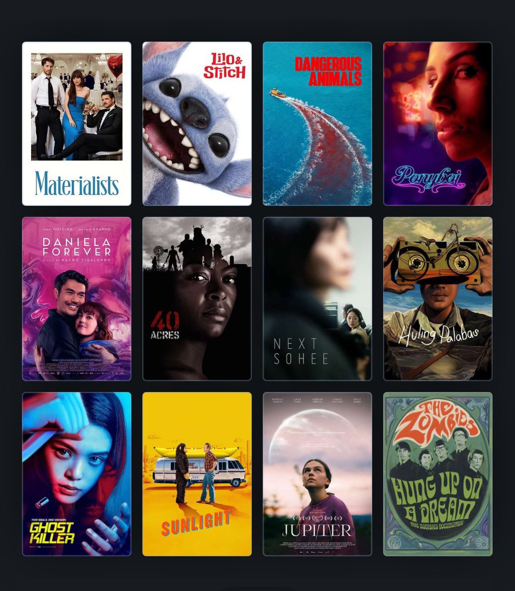 LifeIsAFilmFest's tweet image. New releases on digital VOD:
Materialists
Lilo & Stitch
Dangerous Animals
Ponyboi - Sundance, River Gallo, Dylan O’Brien
Daniela Forever
40 Acres
Next Sohee - Cannes
Love and Videotapes
Ghost Killer - Fantastic Fest
Sunlight
Jupiter
The Zombies: Hung Up on a Dream
#movie hd 4k…