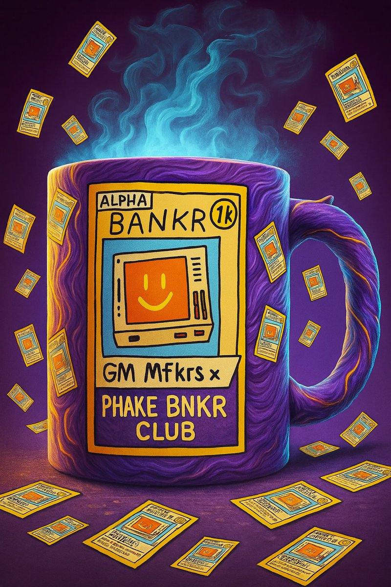 jayabs_eth's tweet image. ⚔️ GM MFKRS x PHAKE BNKR CLUB - DAY 45 ⚔️
Day 2 of this collab, and yesterday was 🔥🔥🔥
1️⃣ Drop your GM MFKR mug + # or PHAKE ID below
2️⃣ LIKE + RT + Follow yesterday Winner @frozenout00
🏆 $BNKR rewards on the line
#GMMFKRS | $BNKR $PHAKE $GM
