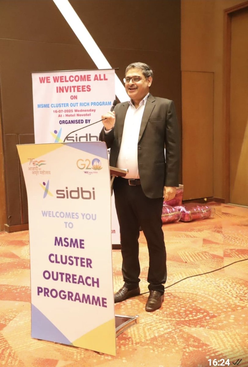 MSME DFO Ahmedabad participated in Cluster Outreach Programme for MSME members of “Ahmedabad Furniture Manufacturers Association” on July 16, 2025 (Wednesday) at Ahmedabad with SIDBI Ahmedabad. Sh. T K Solanki, ISS, AD-I MSMEDFO Ahmedabad participated and delivered talk .