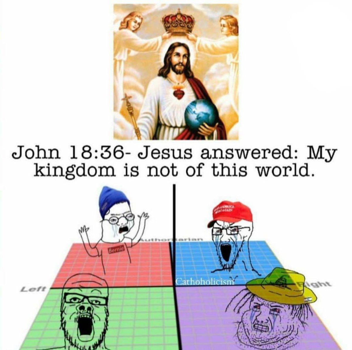 realspeckzo's tweet image. I am, above all, a Catholic. My faith forms the core of my identity, shapes my worldview, and governs my politics. Catholicism ought to order all of society: political, economic, and social. Christ transcends the limits of any manmade political compass.