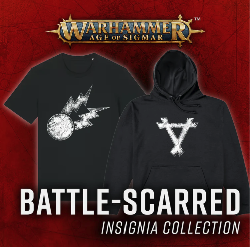 MerchWarhammer's tweet image. In the Mortal Realms, your loyalty is everything. The Battle-Scarred Age of Sigmar range just dropped - it's time to choose your allegiance.
Claim yours now 🔗 merch.warhammer.com/pages/warhamme…
#AgeOfSigmar #WarhammerCommunity #Warhammer #WarhammerMerchandise #WarhammerMerch