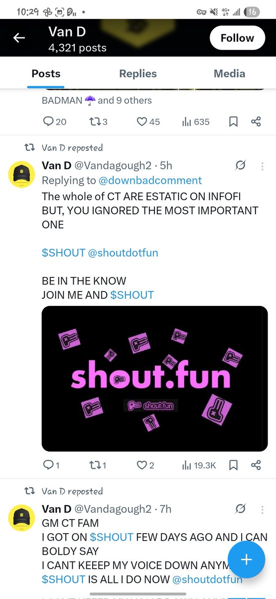 alwsfrosty's tweet image. Tf is this @shoutdotfun @shoutardio
Bro started yesterday btw.
How tf do you have 20k views with 1 like.
If you want us to bot our $SHOUT posts just say so bro @banethedev (check dm while your at it.)
And I'm here working my ass off to get legit engagements. While this random…