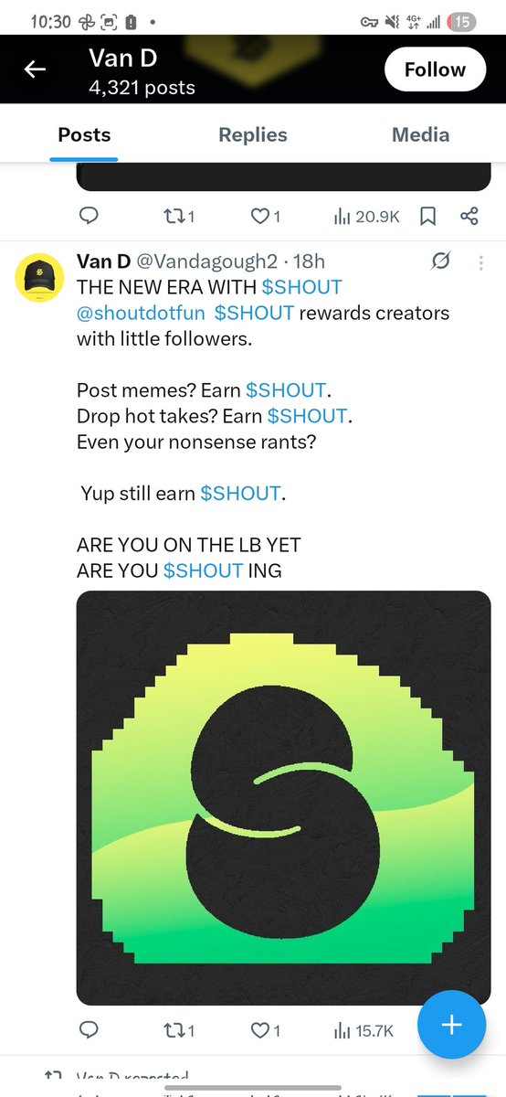 alwsfrosty's tweet image. Tf is this @shoutdotfun @shoutardio
Bro started yesterday btw.
How tf do you have 20k views with 1 like.
If you want us to bot our $SHOUT posts just say so bro @banethedev (check dm while your at it.)
And I'm here working my ass off to get legit engagements. While this random…