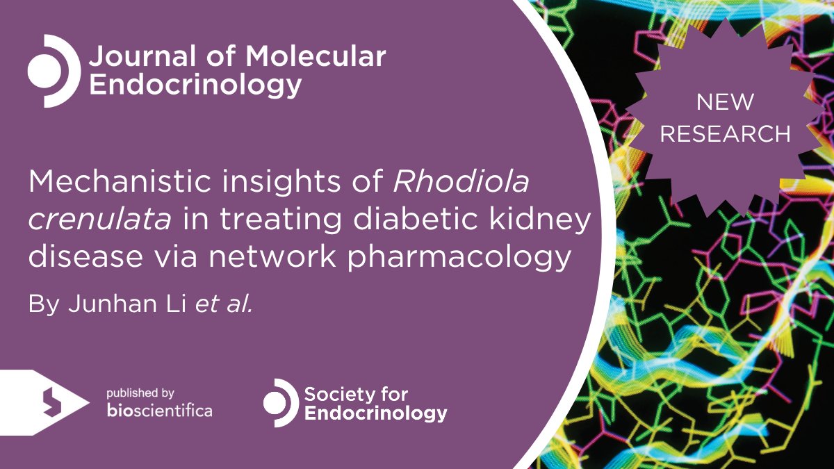 🌿Could Rhodiola crenulata offer a therapeutic strategy for #DiabeticKidneyDisease?

Junhan Li et al. explores the protective effects of Rhodiola crenulata against kidney fibrosis.

Journal of Molecular Endocrinology subscribers can read the full article: doi.org/10.1530/JME-25…