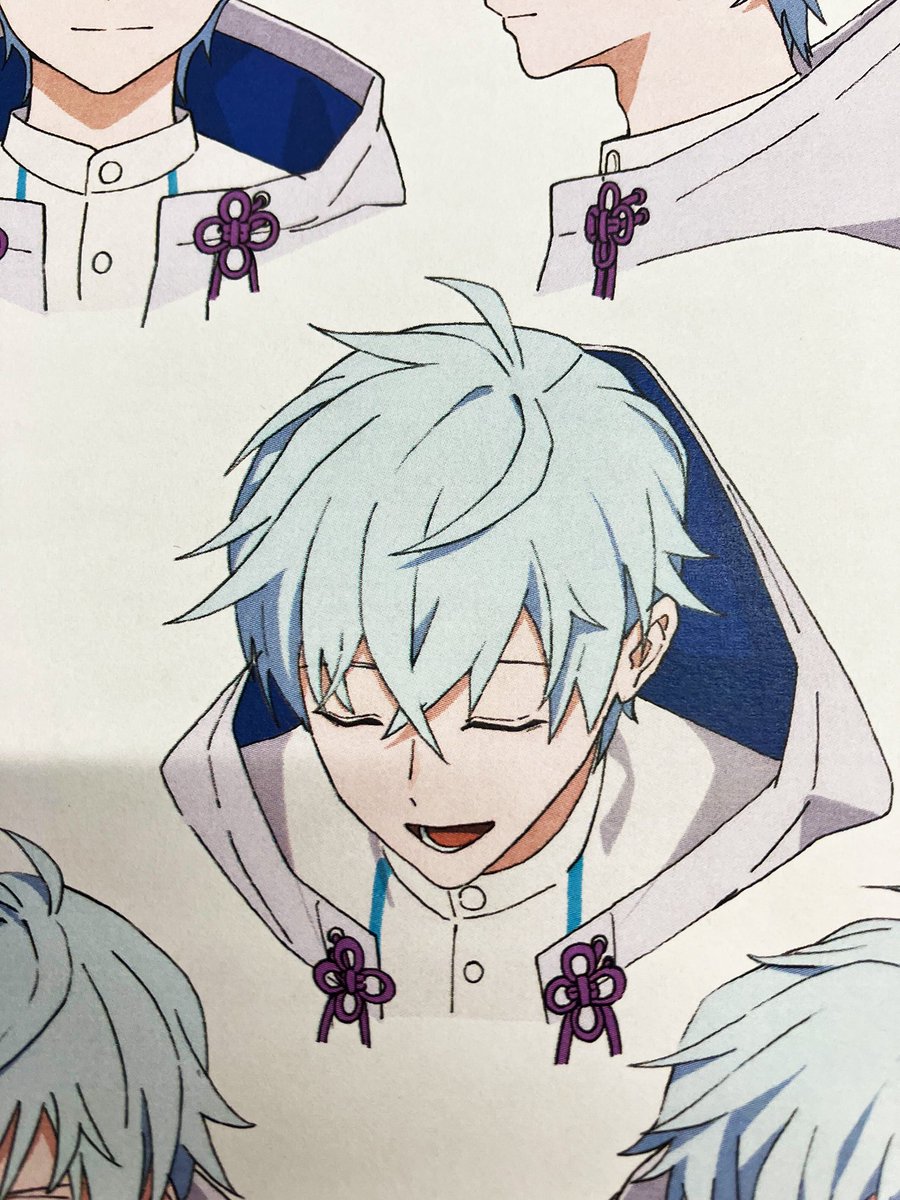 ROAD_59's tweet image. 限定版特典の設定資料集から汐音と誓吾。
伏せ目の表情でもキャラによって
個性が見えるのが面白いですね😌
#ROAD59 #モノクロ抗争 #天海区広報