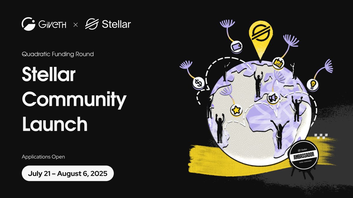 glodollar's tweet image. Do you have an idea for a Stellar meetup, workshop, or hackathon?
Check out the @StellarOrg QF round on @Giveth, with a $50,000 USDGLO matching pool 💜
Sign up here: giveth.typeform.com/StellarQFRound
Let's @BuildOnStellar.