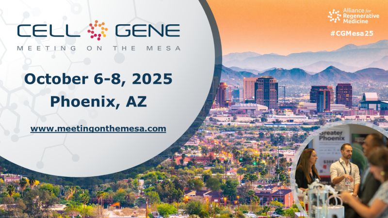 Proud to support #CGMesa25, North America’s top cell &amp; gene therapy event.

We’ll join the @‌Alliance for Regenerative Medicine and others on October 6-8 for 3 action-packed days exploring the latest challenges, developments, and innovations in #cellandgenetherapy.