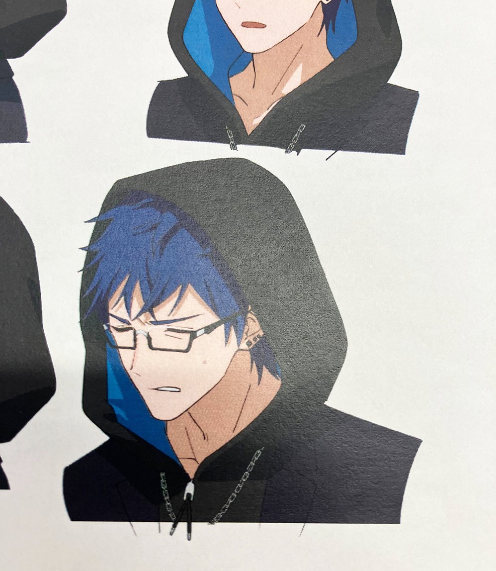 ROAD_59's tweet image. 限定版特典の設定資料集から汐音と誓吾。
伏せ目の表情でもキャラによって
個性が見えるのが面白いですね😌
#ROAD59 #モノクロ抗争 #天海区広報