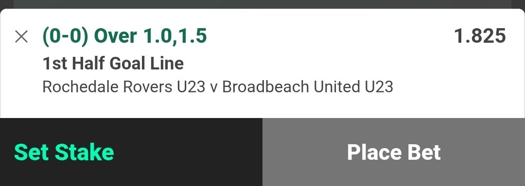 Challenge bet 1💥

🎯 £25-£1000

💰 £25-£48

📝 Wait for line to change to over 1 FH Asian