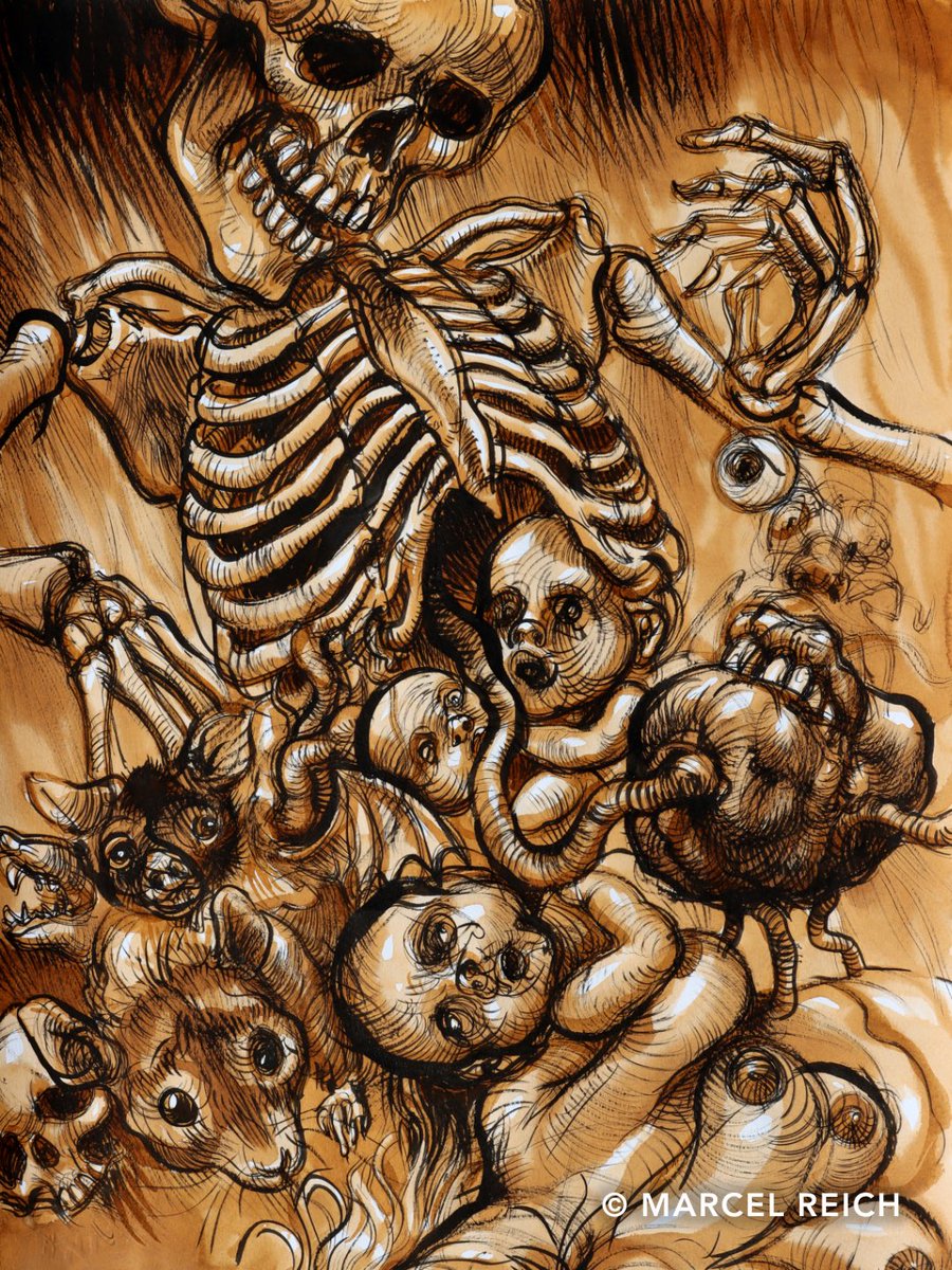 Experimental Genetic Engineering / ink, watercolor / 33 x 48 cm
#dystopianart #darkpainting #darkart
