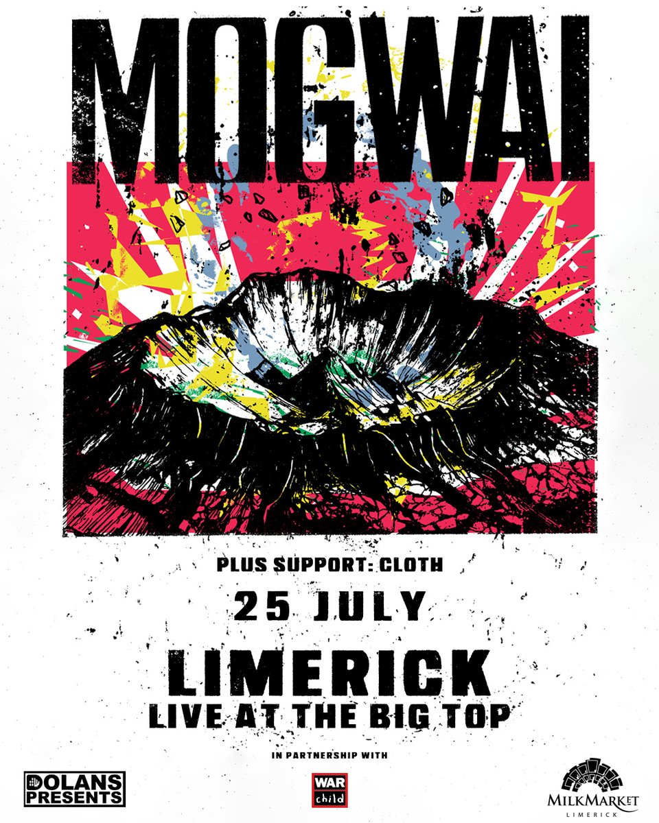 mydolans's tweet image. ***THIS FRIDAY!***
Mogwai
+ special guests CLOTH
Live at the Big Top, Friday July 25th
Tickets here: dolans.ie/gigs-events-li…
#mogwai #liveatthebigtop #cloth #dolans #limerick