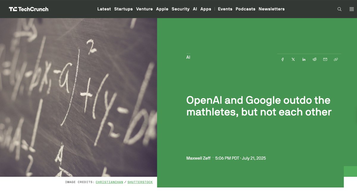 artisticruffian's tweet image. OpenAI and Google both hit gold at the 2025 IMO, solving 5/6 problems via natural language AI... but Google waited for official grading, whilst OpenAI went public early. Result? Close race, equal bragging rights - just different PR playbooks. #AI #MathWars