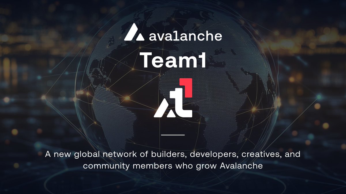 sagaciousfwesh's tweet image. Team1 Applications Now Open!
I’m excited to share that applications for Team1 are officially open!
Team1 is a vibrant global collective of developers, builders, creatives, gamers, and community leaders, all coming together to grow the Avalanche ecosystem from the ground up.
In…