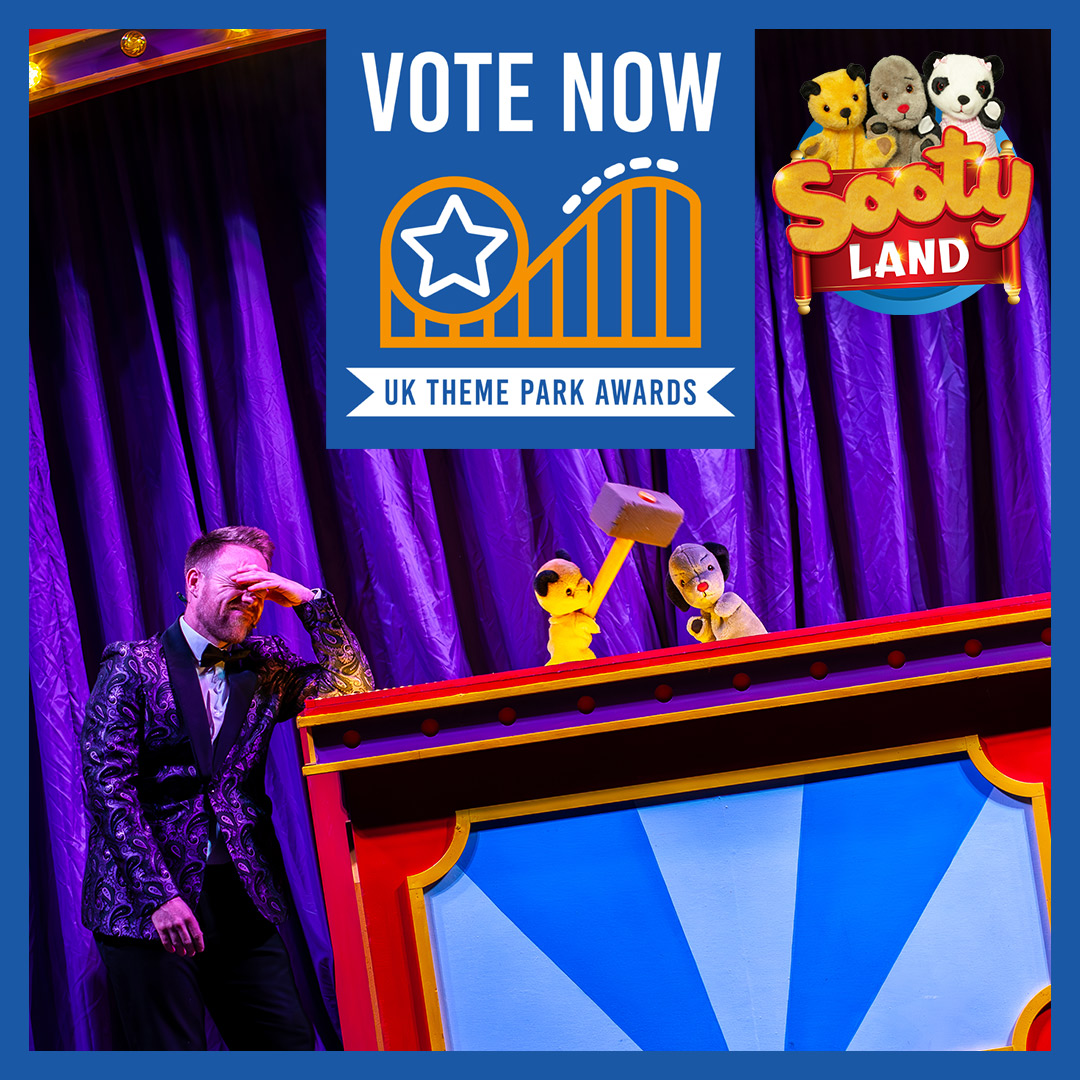 Sootyandco's tweet image. Sooty Land has been nominated in the @ThemeParksUK awards! Vote for us here >> ukthemeparkawards.com/vote