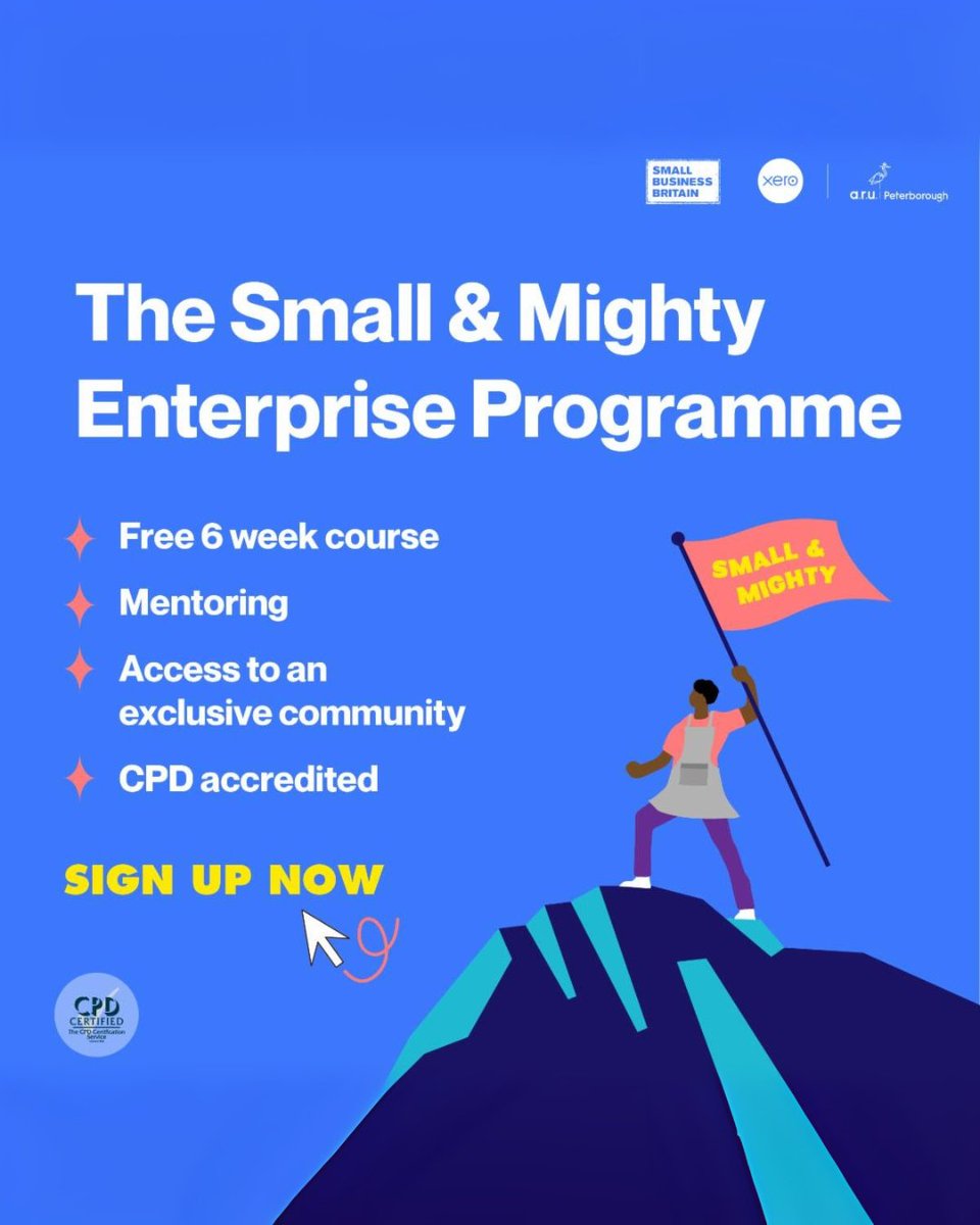 BizConnectsHF's tweet image. 🚀Join the Small & Mighty Enterprise Programme – a free 6-week course by Small Business Britain, Xero and ARU Peterborough 💼✨
📅 16th September
🔗 : docs.google.com/forms/d/e/1FAI…
#SmallBusinessSupport #BusinessGrowth #UKSmallBiz #SmallAndMighty #EntrepreneurLife #HFBusinessConnects