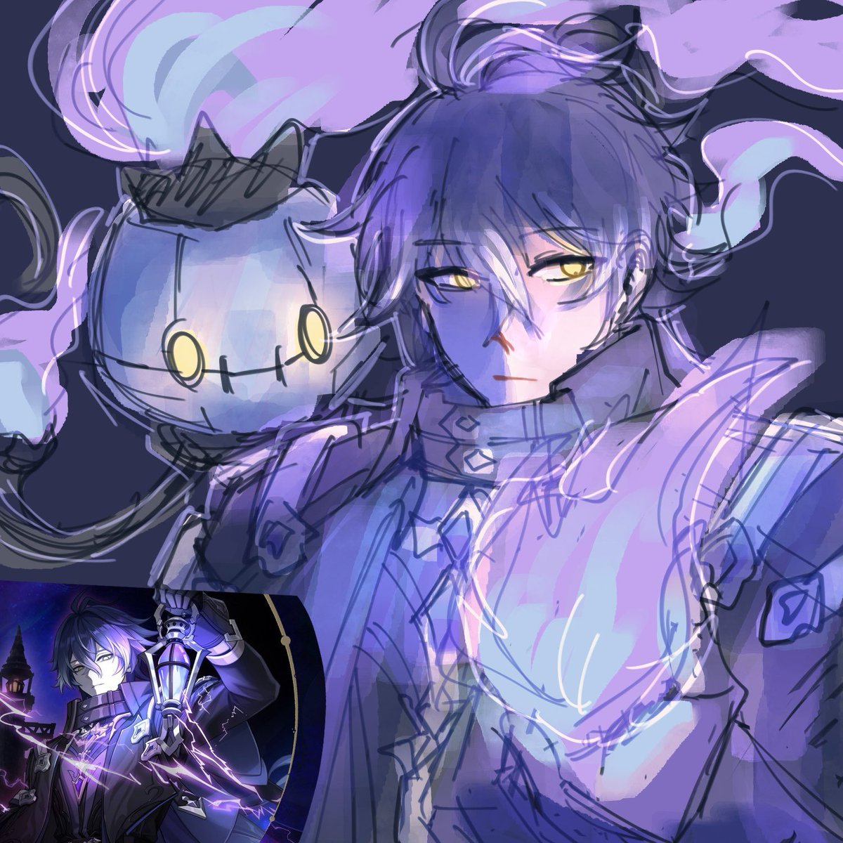 chandelure and flins doodle