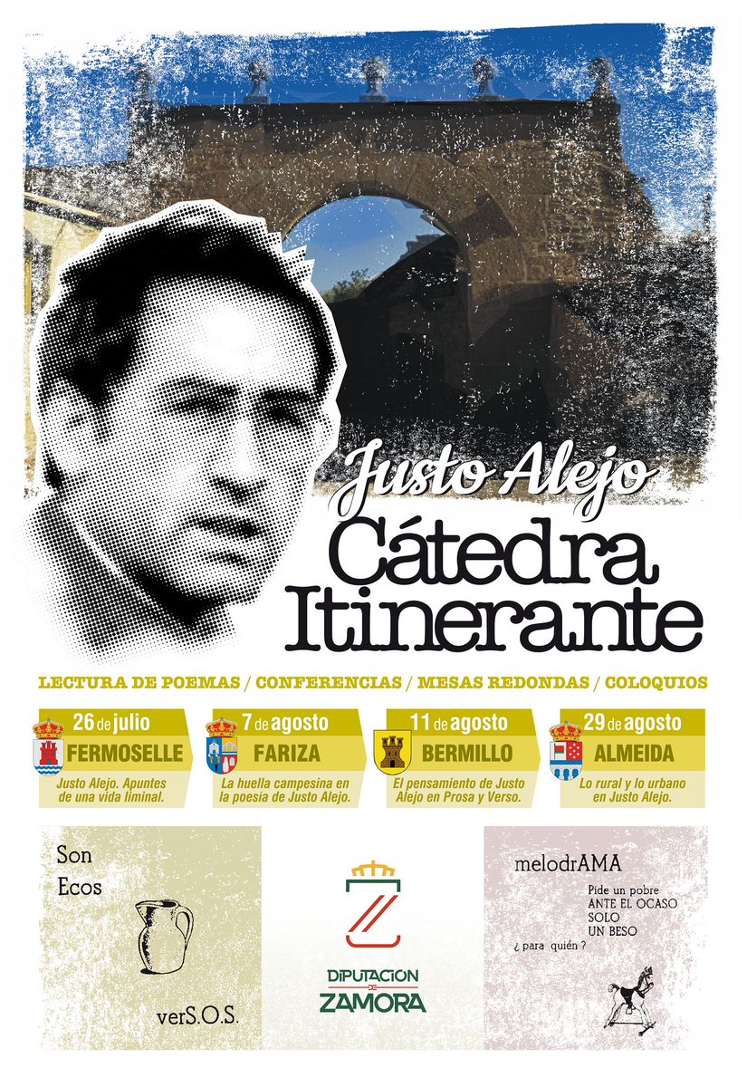 📚 Cátedra itinerante #JustoAlejo
🗓 26 de julio | 🕖 19:00 h
📍 Salón de Actos del Ayuntamiento de Fermoselle
📖 Un viaje por la palabra, la vida y el pensamiento de Justo Alejo, en el marco de un verano cultural que enriquece el alma de nuestros pueblos.