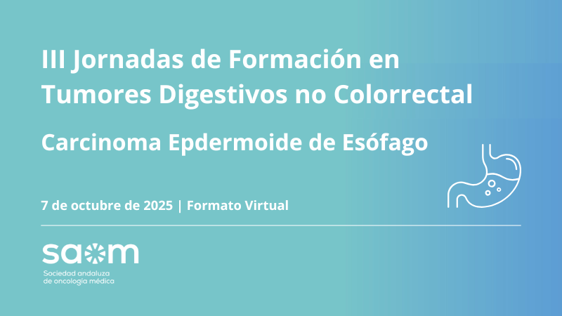 Tactics (@tactics_md) on Twitter photo III Jornadas de Formación en Tumores Digestivos No Colorrectal de <a href="/saom_oncologia/">SAOM</a>   
📅 7 de octubre 💻 Virtual
🩺 Tema: Carcinoma epidermoide de esófago
👩⚕️ Coordinado por la Dra. Inmaculada Alés
📲 Más info e INSCRIPCIONES 👉 saom.es/congresos-curs…
#Oncología III Jornadas de Formación en Tumores Digestivos No Colorrectal de <a href="/saom_oncologia/">SAOM</a>   
📅 7 de octubre 💻 Virtual
🩺 Tema: Carcinoma epidermoide de esófago
👩⚕️ Coordinado por la Dra. Inmaculada Alés
📲 Más info e INSCRIPCIONES 👉 saom.es/congresos-curs…
#Oncología