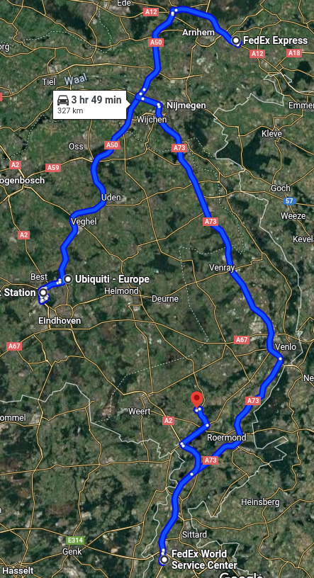 cool_s83's tweet photo. @FedExHelpEU This doesn't feel like the most efficient route for a parcel to take 🤔 https://t.co/8FsvjHoOuY