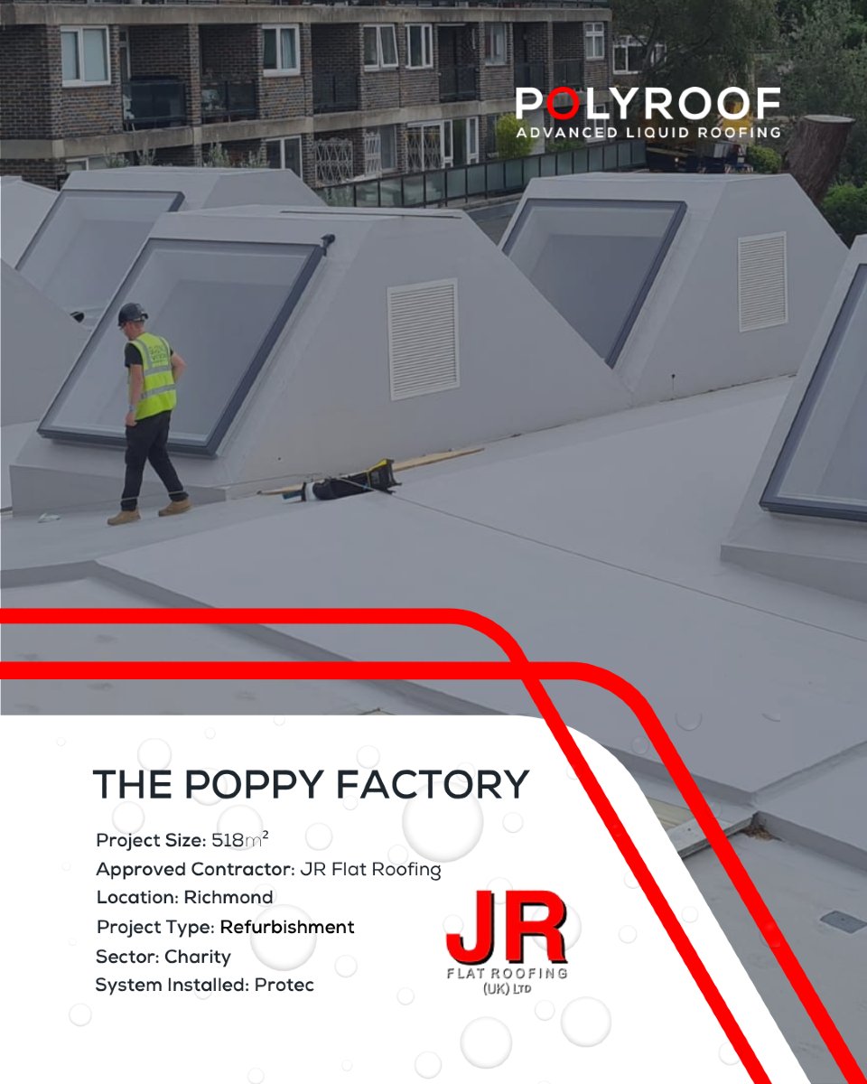 PolyroofLtd's tweet image. 𝗪𝗵𝘆 𝗮𝗿𝗲 𝗹𝗶𝗾𝘂𝗶𝗱𝘀 𝘁𝗵𝗲 𝗽𝗲𝗿𝗳𝗲𝗰𝘁 𝗰𝗵𝗼𝗶𝗰𝗲 𝗳𝗼𝗿 𝗰𝗼𝗺𝗽𝗹𝗲𝘅 𝗱𝗲𝘁𝗮𝗶𝗹𝗶𝗻𝗴? ⭕

Find out how JR Flat Roofing Ltd utilised a #liquidsystem to tightly dress these tricky details, achieving rapid yet seamless #waterproofing: polyroof.co.uk/case-study/liq…