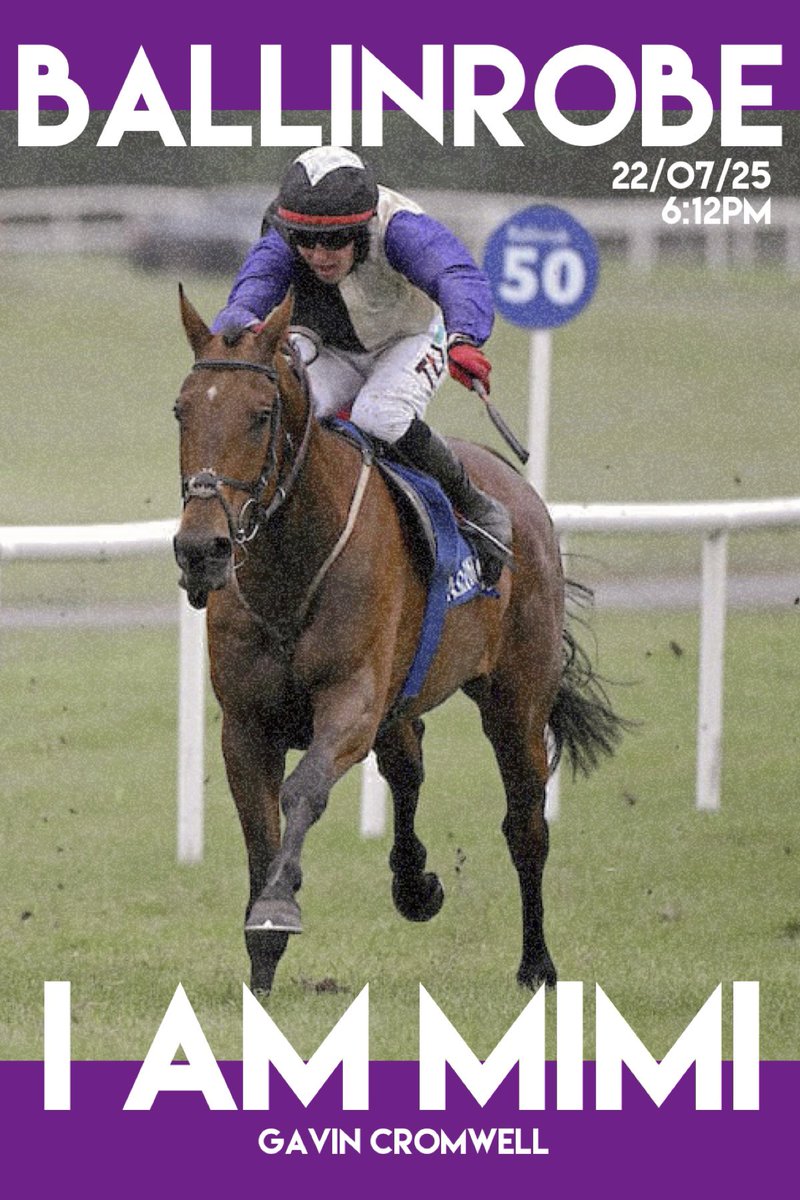 PimlicoRacing's tweet image. ⚫️🟣 I AM MIMI 🟣⚫️
📍 @BallinrobeRaces
⏰ 6:12pm
🏇 @gavincromwell1
🏇 @donoghue_keith
#PimlicoRacing #FlooringPorter