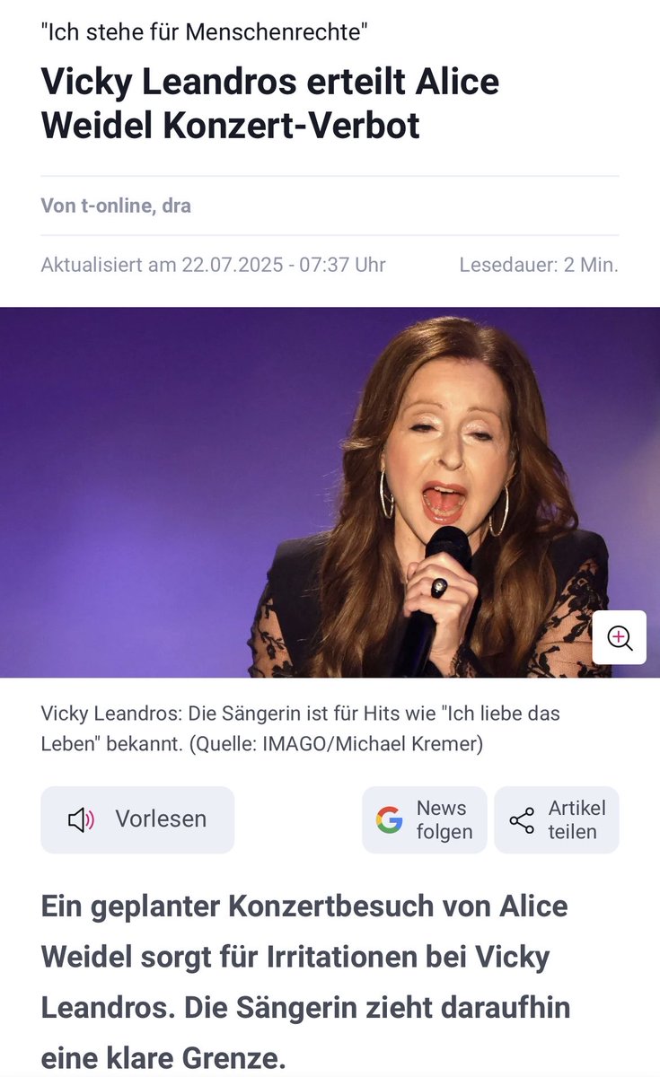 UlrichSchneider's tweet image. Ok, war nie so ganz meine Mucke, aber ab heute Vicky Leandros-Fan. Die Frau ist stabil.