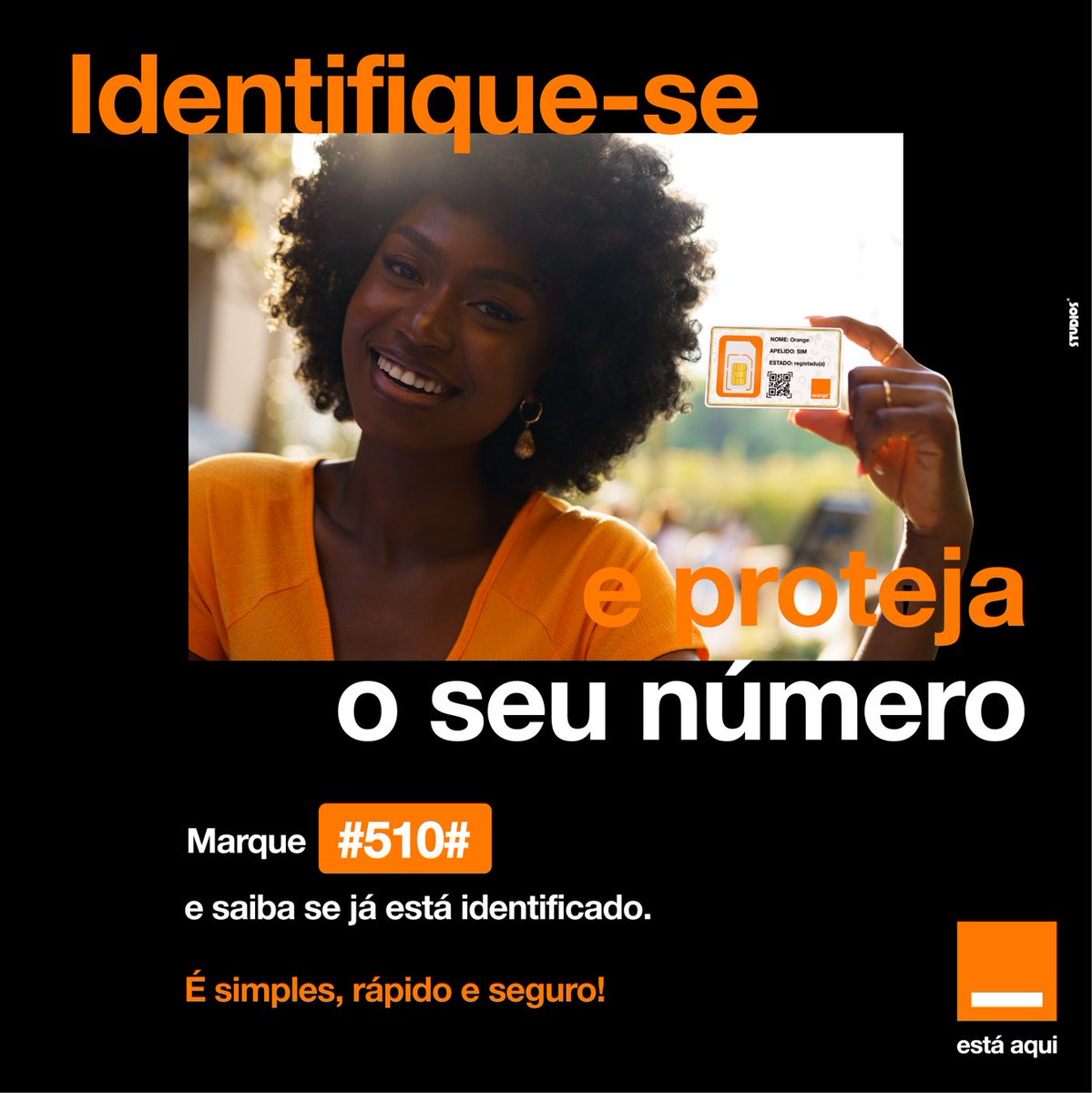 📱 Registe o seu número. Proteja a sua identidade.
Tem até 31/07/2025 para associar o seu nome ao seu número.
É simples, gratuito e essencial para a sua segurança!
Marque #510# 📲

#OrangeBissau
#RegistaONúmero 
#ARNTIC  
#SegurançaDeDados