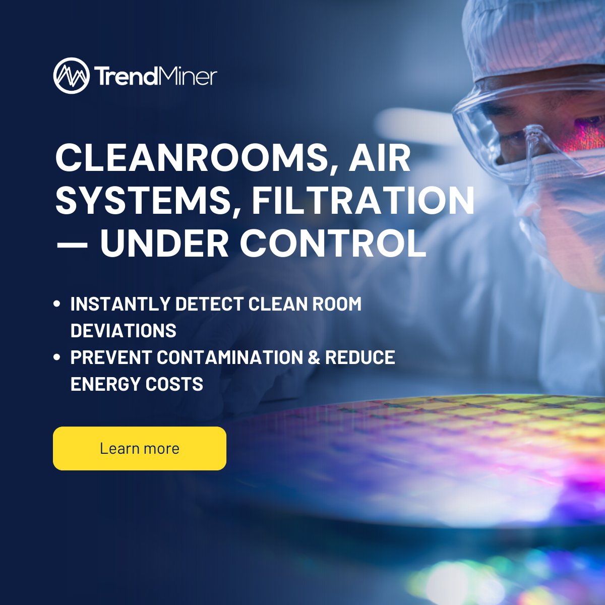 Facility systems performance is critical to product quality and compliance. With TrendMiner, you can monitor cleanrooms, filters, and utilities in real time.

Learn more: bit.ly/4lw86xO

#IndustrialAnalytics #FacilityManagement #CleanroomMonitoring #AirQuality