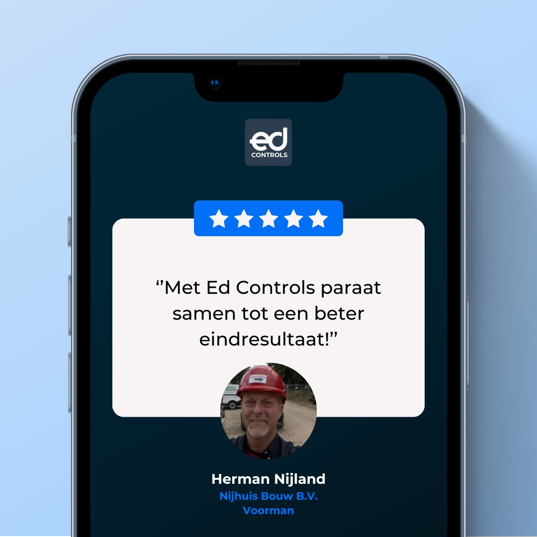 Ed_Controls's tweet image. Herman Nijland, voorman bij Nijhuis Bouw BV aan het woord:
“Met Ed Controls paraat samen tot een beter eindresultaat!”

Werk jij ook met Ed Controls? Deel jouw ervaring!
👉 Laat je quote achter via eu1.hubs.ly/H0lVM-D0

#EdControls #gebruikerservaring #bouwdigitalisering