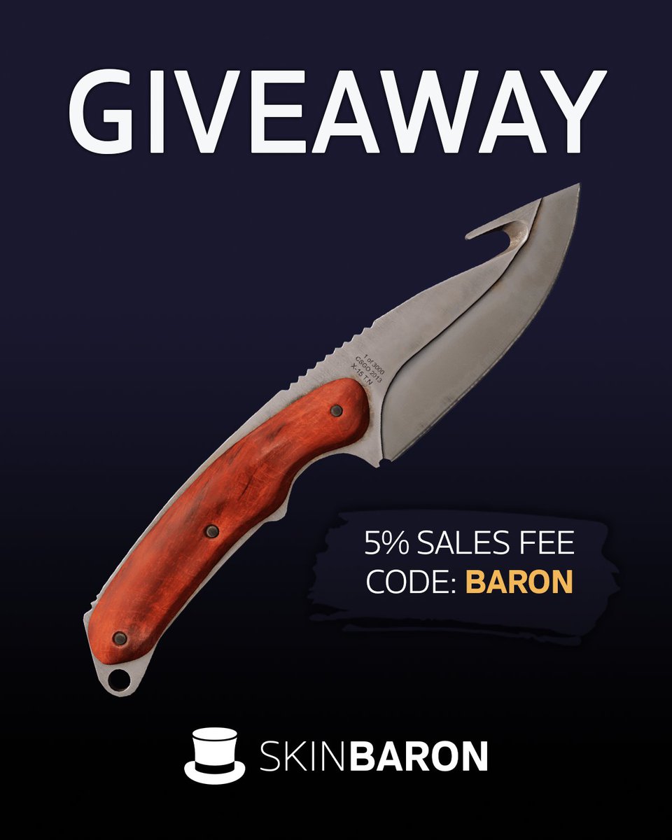 SkinBaron.de (@skinbaronde) on Twitter photo Wir haben ein neues Logo! 🎩
Um unseren neuen Look zu feiern, hast du die Chance, ein Gut Knife zu gewinnen. 🔪
✅ Folge <a href="/SkinBaronDE/">SkinBaron.de</a>
♥️Like den Post
💬Kommentiere wie dir das Logo gefällt Wir haben ein neues Logo! 🎩
Um unseren neuen Look zu feiern, hast du die Chance, ein Gut Knife zu gewinnen. 🔪
✅ Folge <a href="/SkinBaronDE/">SkinBaron.de</a>
♥️Like den Post
💬Kommentiere wie dir das Logo gefällt