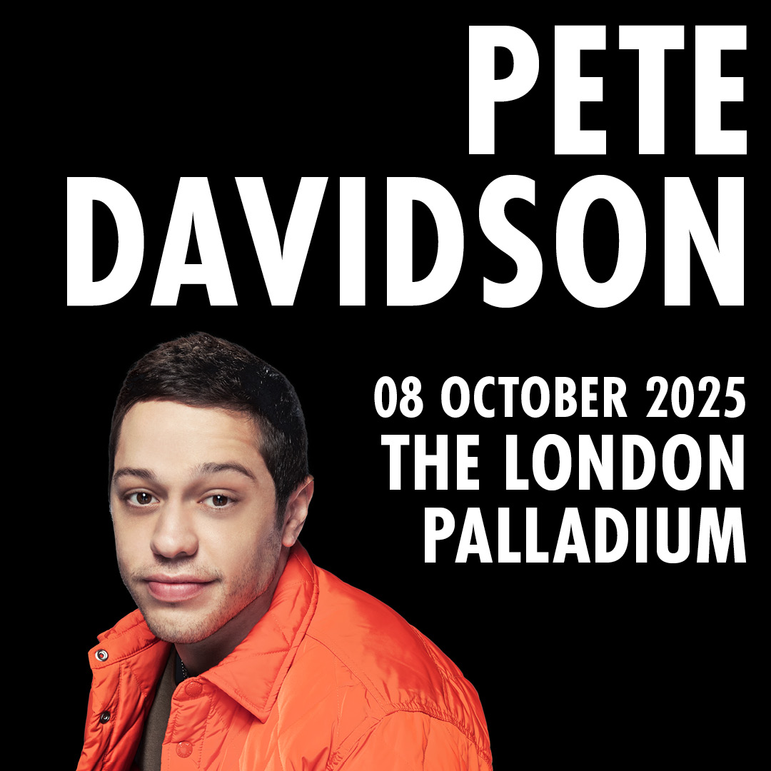 LondonPalladium's tweet image. 📣NEWS: Get ready for laughs! Comedian Pete Davidson is coming to London this October 2025!
🎟️ Tickets go on general sale Fri 25 July, 10am but you can sign up to access our 24 hour presale here: lwtheatres.co.uk/whats-on/pete-…