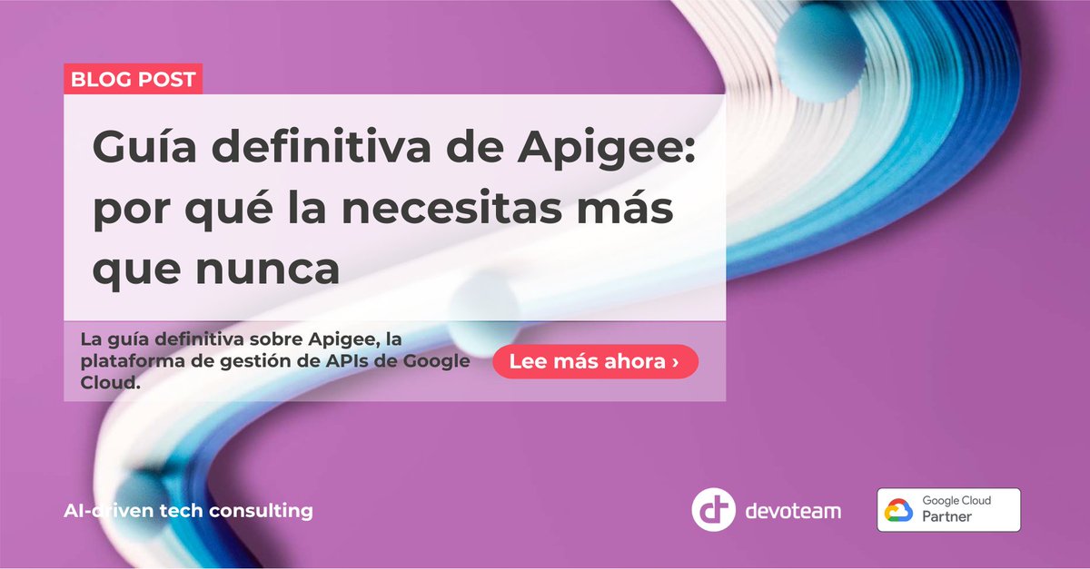 gcloud_es's tweet image. 🔍 ¿Sabes cómo sacar el máximo partido a tus APIs?
Descubre la guía definitiva sobre Apigee de Google Cloud.
Seguridad, control, observabilidad y escalabilidad.
👉 devo.team/bxfou
#Apigee #APIManagement #GoogleCloud #Devoteam #CloudNative #ArquitecturaTI