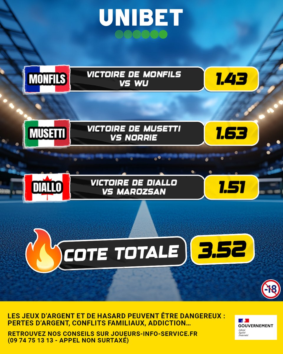 UnibetFrance's tweet image. 🇺🇸 La tournée américaine est lancée ! Ton combi sur les matchs du jour ✌️