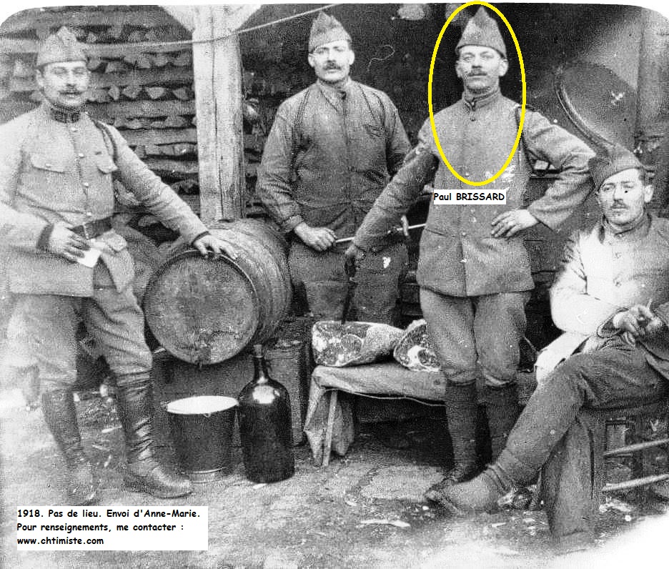 Paul BRISSARD du 34ème régiment d'artillerie de campagne. Né le 22.03.1895 à Paris. Classe 1915.   Merci à Anne-Marie #Chtimiste #34eRAC