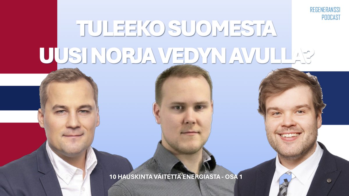 Tuleeko Suomesta uusi Norja vedyn avulla?

Osana 10 erikoista ja hauskaa väitettä energiasta.

Uusi Regeneranssi jakso kuunneltavissa nyt!
open.spotify.com/episode/3dzaQi…