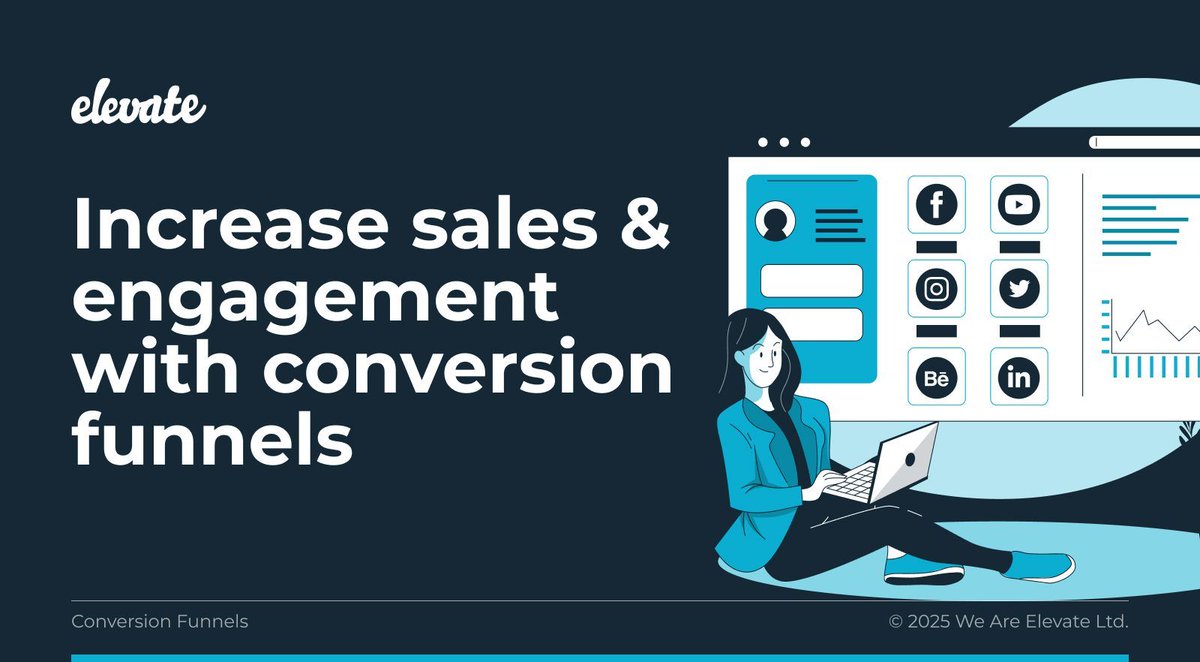 weareelevate's tweet photo. Boost your sales with optimised conversion funnels from Elevate. #ConversionFunnels #DigitalMarketing #Sales #Elevate https://t.co/NysIR3Jfq3
