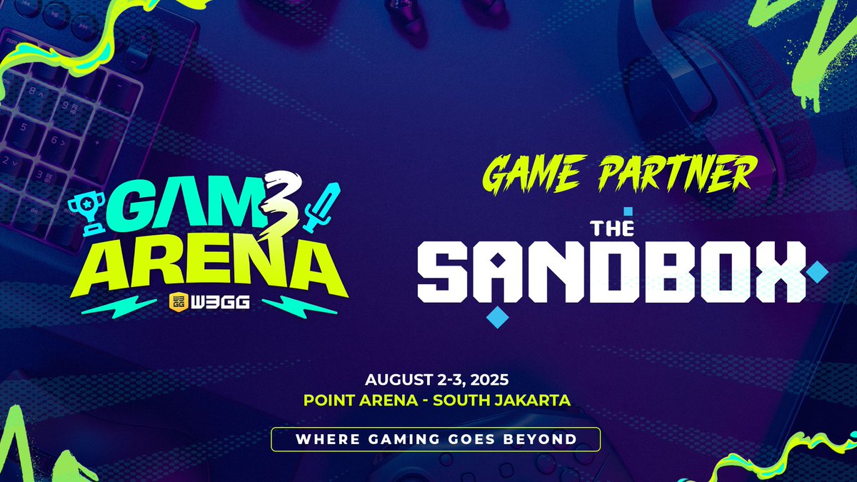 0x_wil_'s tweet image. Networking opportunities!
If you're in Jakarta and passionate about Web3 games, this event is for YOU.
A perfect opportunity to connect with fellow gamers, creators, and industry leaders.
@TheSandboxGame will be joining GAM3 ARENA, the first-ever global Web3 gaming festival…