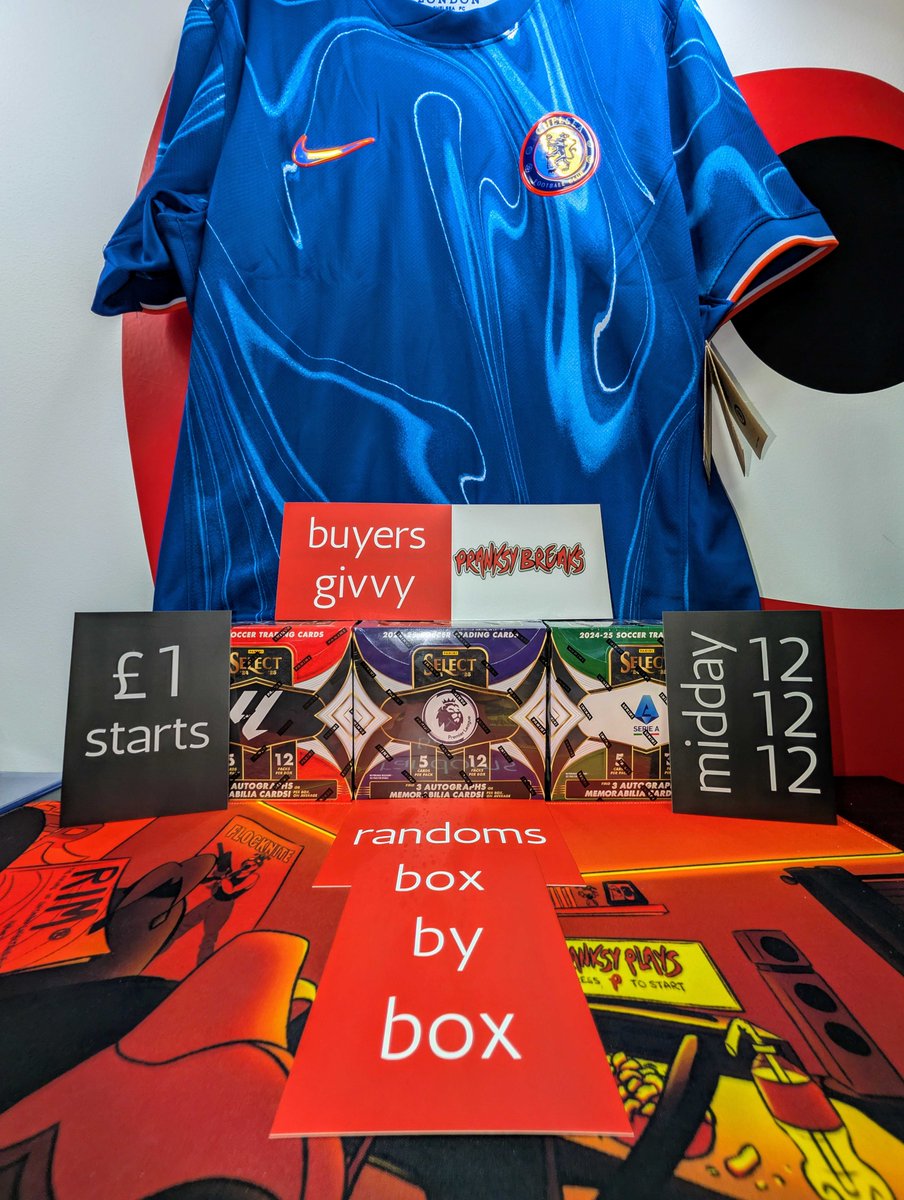 PranksyPlays's tweet image. Today we are trying a new format on @Whatnot, less spots, more value. Join us at 12pm 🤝
Buyers #giveaway today is a @ChelseaFC jersey from this past season!
Bookmark this link to get notified - whatnot.com/live/b4287f77-…