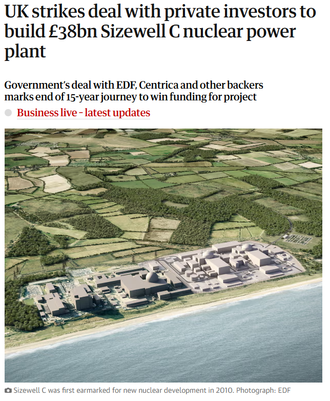 weplanetint's tweet image. 🚨 Breaking: The UK just greenlit its biggest nuclear project in a generation.

Sizewell C, a £38 billion mega-project on the Suffolk coast, has officially secured funding and the final go-ahead. 

Yes, nuclear projects are expensive up front. But this is long-term, reliable,…