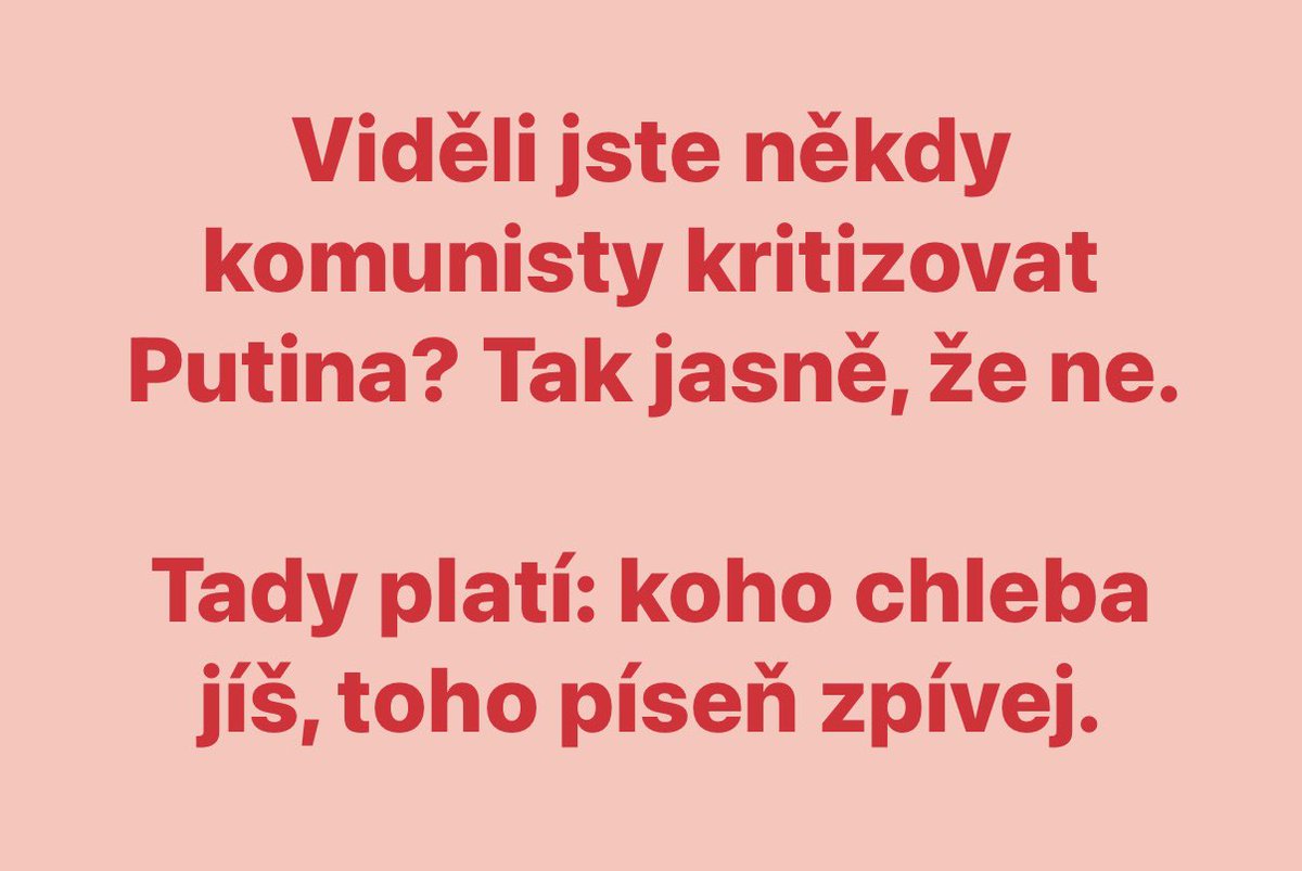 zenisek_m's tweet image. Řízeni z Moskvy na věčné časy a nikdy jinak.