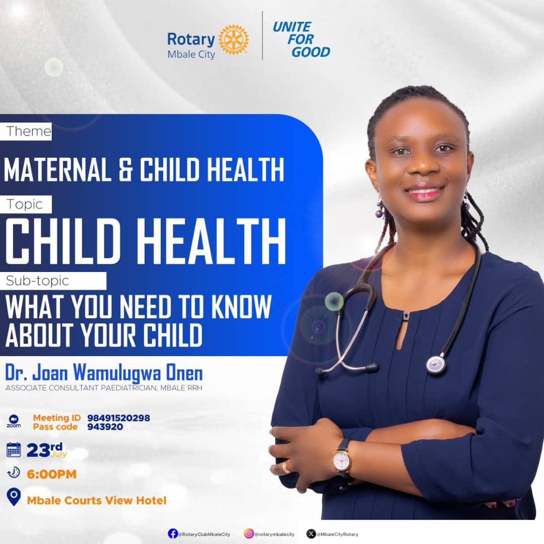 “Healthy Children, hopefully futures” join us for our fellowship tomorrow as we learn and hear from the expert on prioritizing the health of our youngest generation. #RotaryInAction #RotaryWorks #ChildHealthMatters #ChildWellness #RotaryFellowship