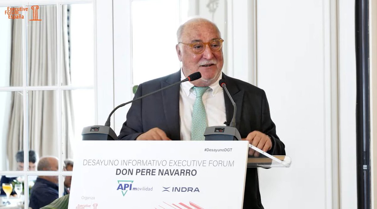 Indra (@indracompany) on Twitter photo Participamos en #DesayunoDGT organizado por <a href="/exeforum1/">Executive Forum</a> con Pere Navarro, director general de <a href="/DGTes/">Dir. Gral. Tráfico</a>. Manuel López Villena, director global de Tráfico e Infraestructuras de Indra, ha destacado la importancia de ser socios tecnológicos para impulsar la colaboración público-privada Participamos en #DesayunoDGT organizado por <a href="/exeforum1/">Executive Forum</a> con Pere Navarro, director general de <a href="/DGTes/">Dir. Gral. Tráfico</a>. Manuel López Villena, director global de Tráfico e Infraestructuras de Indra, ha destacado la importancia de ser socios tecnológicos para impulsar la colaboración público-privada