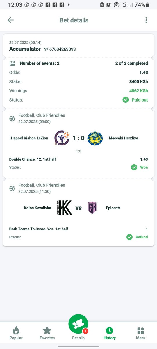suretips25's tweet image. We won but one game was refunded and the odd reduced🥳🥳🥳🥳🥳🥳🥳🥳🥳