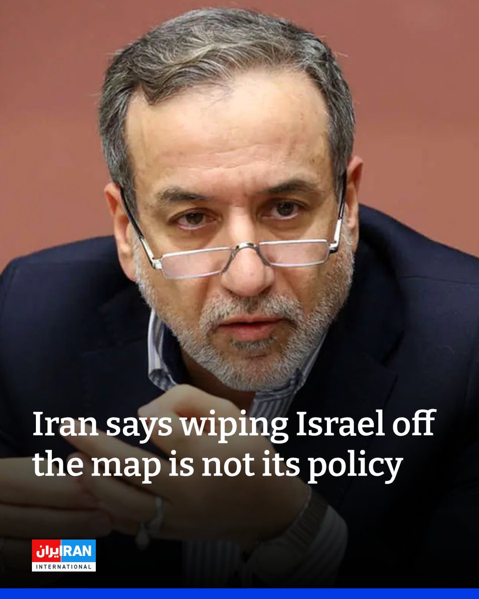 IranIntl_En's tweet image. Iran has never had a policy of wiping Israel off the map, Iranian Foreign Minister Abbas Araghchi said Monday during an interview with Fox News.
“This has never been Iran’s policy to wipe out Israel from the map,” Araghchi said in response to a question about statements made by…