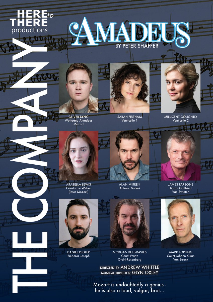 The company for our next show, Peter Shaffer's Amadeus, can now be revealed.

October 21-25, The Bacon Theatre, Cheltenham.

Further details and booking links coming soon.