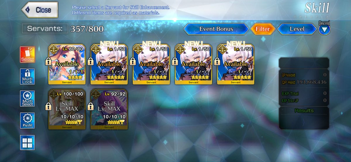 I went all in for Barghest, Somehow Melusine arrived twice before I got her.  The end result was three Barghests and four Melusines with  336 SQ consumed.  #FateGrandOrder #Barghest