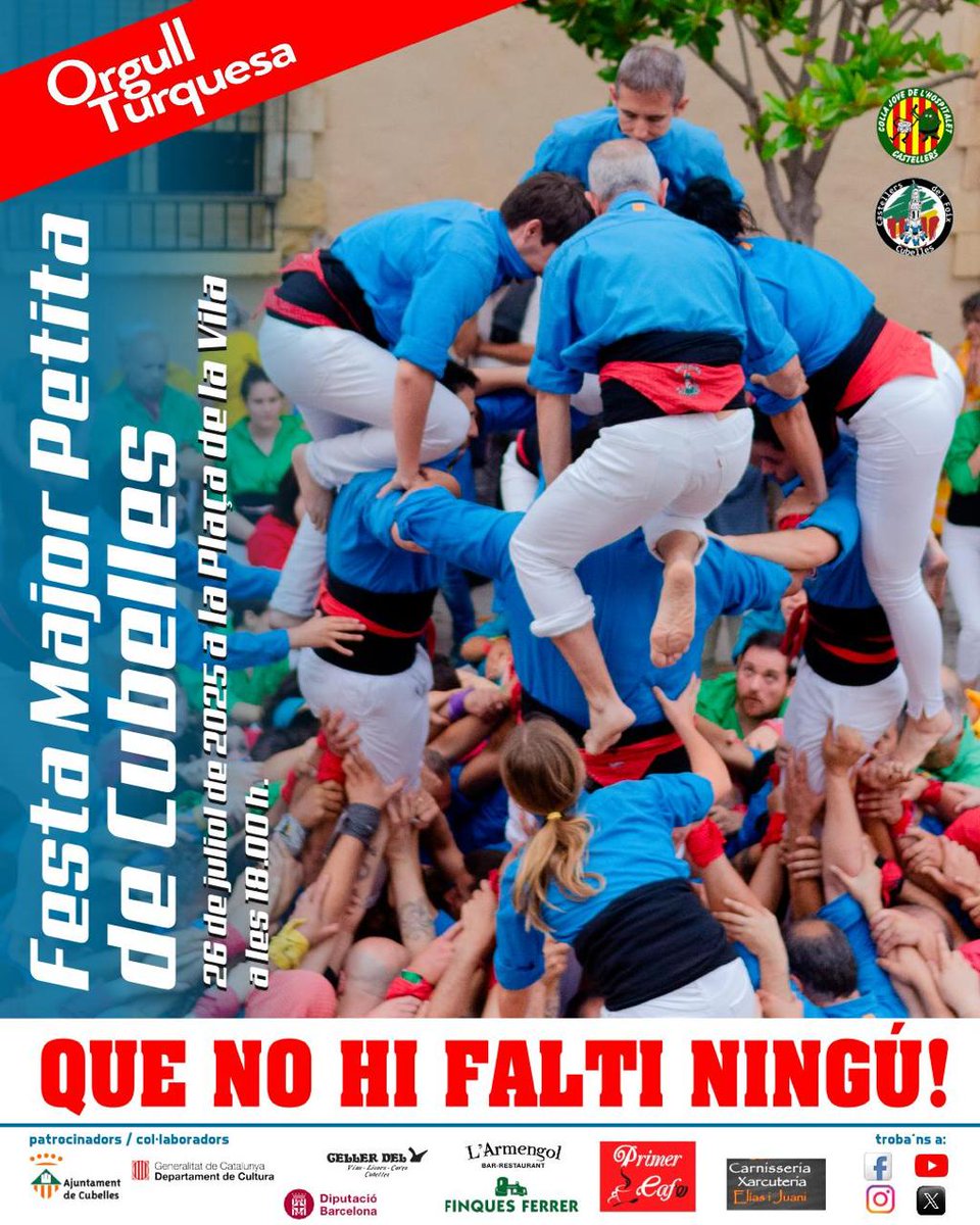 CastDelFoix's tweet image. 🙌 Aquest dissabte tornem a la plaça de la Vila, allà on va començar tot!
🚀Hi actuem amb motiu de la Festa Major Petita, en companyia de la @CollaJoveLH
🩵 Com sempre, ens hi deixarem la pell!
🫵No t'ho perdis, que potser hi haurà alguna estrena!
#CastellersDelFoix #Castells